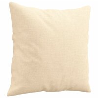 vidaXL Zierkissen 2 Stk. Creme 40x40 cm Stoff