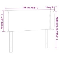 vidaXL LED Kopfteil Dunkelblau 103x16x78/88 cm Samt