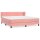 vidaXL Boxspringbett mit Matratze Rosa 180x200 cm Samt