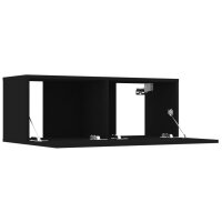 vidaXL 7-tlg. TV-Schrank-Set Schwarz Holzwerkstoff