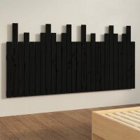 vidaXL Wand-Kopfteil Schwarz 166x3x80 cm Massivholz Kiefer