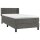 vidaXL Boxspringbett mit Matratze Dunkelgrau 90x190 cm Samt