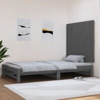 vidaXL Wand-Kopfteil Grau 108x3x90 cm Massivholz Kiefer