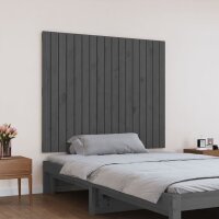 vidaXL Wand-Kopfteil Grau 108x3x90 cm Massivholz Kiefer