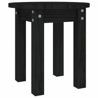 vidaXL Couchtisch Schwarz Ø 35x35 cm Massivholz...