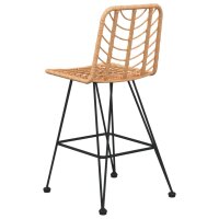 vidaXL Barhocker 2 Stk. 45x56x103,5 cm PE-Rattan und Stahl