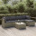 vidaXL 6-tlg. Garten-Lounge-Set mit Kissen Grau Poly Rattan