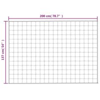 vidaXL Gewichtsdecke Grau 137x200 cm 6 kg Stoff