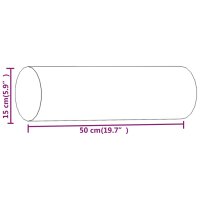 vidaXL Zierkissen 2 Stk. Dunkelgrau &Oslash;15x50 cm Stoff