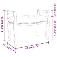 vidaXL Sitzbank Dunkelgrau 80x45x60 cm Stoff