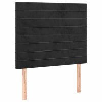 vidaXL Kopfteile 2 Stk. Schwarz 90x5x78/88 cm Samt