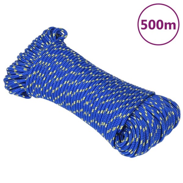 vidaXL Bootsseil Blau 3 mm 500 m Polypropylen