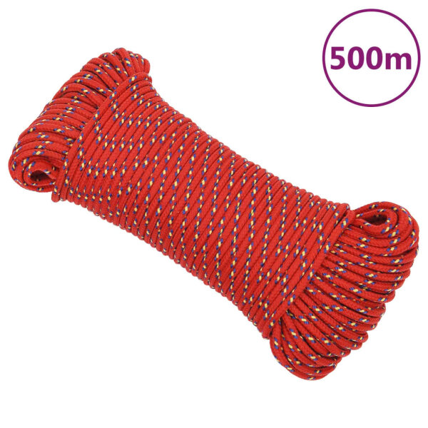 vidaXL Bootsseil Rot 4 mm 500 m Polypropylen