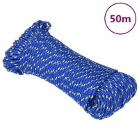 vidaXL Bootsseil Blau 3 mm 50 m Polypropylen