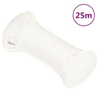 vidaXL Bootsseil Wei&szlig; 3 mm 25 m Polypropylen