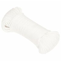 vidaXL Bootsseil Weiß 3 mm 25 m Polypropylen