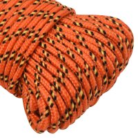 vidaXL Bootsseil Orange 5 mm 50 m Polypropylen