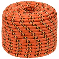 vidaXL Bootsseil Orange 12 mm 250 m Polypropylen