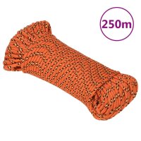 vidaXL Bootsseil Orange 5 mm 250 m Polypropylen