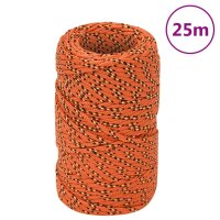 vidaXL Bootsseil Orange 2 mm 25 m Polypropylen