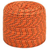 vidaXL Bootsseil Orange 6 mm 25 m Polypropylen