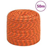 vidaXL Bootsseil Orange 6 mm 50 m Polypropylen