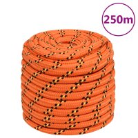 vidaXL Bootsseil Orange 16 mm 250 m Polypropylen