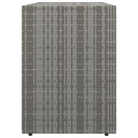 vidaXL Gartenschrank Grau 100x55,5x80 cm Poly Rattan