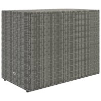 vidaXL Gartenschrank Grau 100x55,5x80 cm Poly Rattan