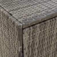 vidaXL Gartenschrank Grau 100x55,5x80 cm Poly Rattan