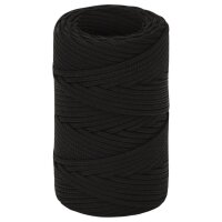 vidaXL Arbeitsseil Schwarz 2 mm 25 m Polyester