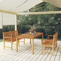 vidaXL 3-tlg. Garten-Essgruppe Massivholz Teak