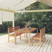 vidaXL 3-tlg. Garten-Essgruppe Massivholz Teak