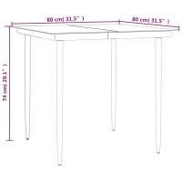 vidaXL 3-tlg. Garten-Essgruppe Schwarz Poly Rattan