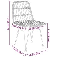 vidaXL 3-tlg. Garten-Essgruppe Poly Rattan