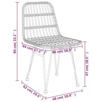vidaXL 7-tlg. Garten-Essgruppe Schwarz Poly Rattan