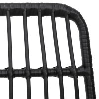vidaXL 7-tlg. Garten-Essgruppe Schwarz Poly Rattan
