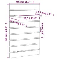 vidaXL Wand-Nachttische 2 Stk. Honigbraun Massivholz Kiefer