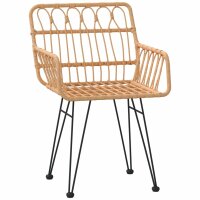 vidaXL Gartenst&uuml;hle 2 Stk. mit Armlehnen 56x64x80 cm PE-Rattan