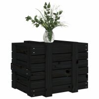 vidaXL Truhe Schwarz 58x40,5x42 cm Massivholz Kiefer