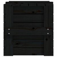 vidaXL Truhe Schwarz 58x40,5x42 cm Massivholz Kiefer