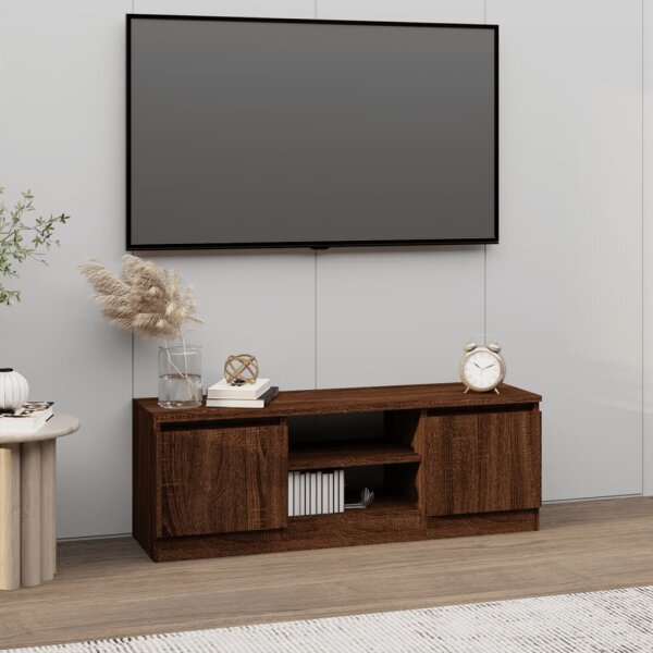 vidaXL TV-Schrank mit T&uuml;r Braun Eichen-Optik 102x30x36 cm