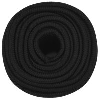 vidaXL Arbeitsseil Schwarz 12 mm 100 m Polyester