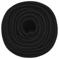 vidaXL Arbeitsseil Schwarz 12 mm 250 m Polyester