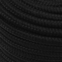 vidaXL Arbeitsseil Schwarz 14 mm 250 m Polyester