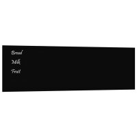 vidaXL Magnettafel Wandmontage Schwarz 100x30 cm Hartglas