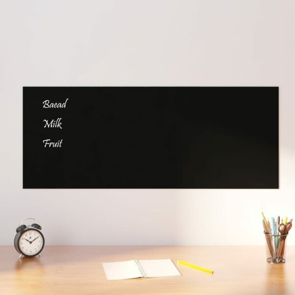 vidaXL Magnettafel Wandmontage Schwarz 100x40 cm Hartglas