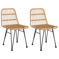 vidaXL Gartenst&uuml;hle 2 Stk. 48x62x84 cm PE-Rattan