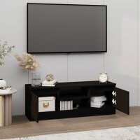 vidaXL TV-Schrank mit T&uuml;r Schwarz 102x30x36 cm