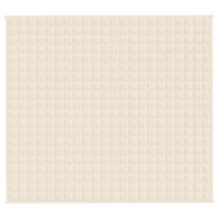 vidaXL Gewichtsdecke Hellcreme 200x225 cm 13 kg Stoff